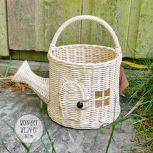 Load image into Gallery viewer, Rattan/Wicker Watering Can House | Fairy House | Apple | Handmade | Hand-dyed | Limited Edition