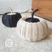 Load image into Gallery viewer, Orange / Black / White Pumpkin baskets for Halloween - Limited Edition | Jack-o-Lantern | Pumpkin | Handmade