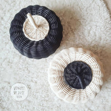 Load image into Gallery viewer, Orange / Black / White Pumpkin baskets for Halloween - Limited Edition | Jack-o-Lantern | Pumpkin | Handmade