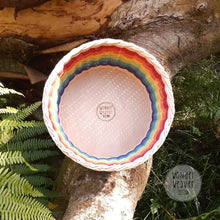 Load image into Gallery viewer, Large Rainbow Rattan Storage Basket | Unique | Handwoven | Handdyed | Kids Room Storage