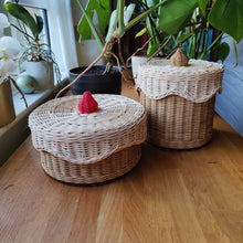 Load image into Gallery viewer, Cake Rattan Basket -  Chocolate