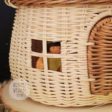 Load image into Gallery viewer, Rattan/Wicker Apple House | Fairy House | Apple | Handmade | Hand-dyed | Limited Edition