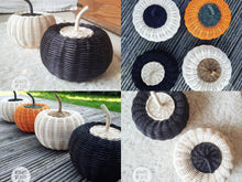 Load image into Gallery viewer, Orange / Black / White Pumpkin baskets for Halloween - Limited Edition | Jack-o-Lantern | Pumpkin | Handmade