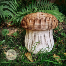 Load image into Gallery viewer, Mushroom Basket with hand-dyed lid | Handmade