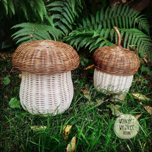 Load image into Gallery viewer, Mushroom Basket with hand-dyed lid | Handmade