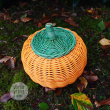 Load image into Gallery viewer, Orange / Black / White Pumpkin baskets for Halloween - Limited Edition | Jack-o-Lantern | Pumpkin | Handmade