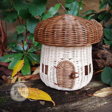 Load image into Gallery viewer, Rattan/Wicker Mushroom House | Handmade | Hand-dyed | Limited Edition