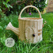Load image into Gallery viewer, Rattan/Wicker Watering Can House | Fairy House | Apple | Handmade | Hand-dyed | Limited Edition