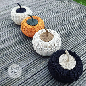 Orange / Black / White Pumpkin baskets for Halloween - Limited Edition | Jack-o-Lantern | Pumpkin | Handmade