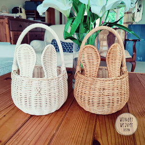 Rattan Bunny Basket for Easter - Limited Edition | Egg Hunt | Handmade Easter Basket
