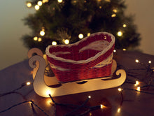 Load image into Gallery viewer, Christmas DIY Basketry Kit | Santa's Sleigh - Festive | Rattan/Cane, Make Your Own | WonderWeaver Design | Craft Kit | Christmas Decoration