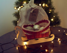 Load image into Gallery viewer, Christmas DIY Basketry Kit | Santa's Sleigh - Festive | Rattan/Cane, Make Your Own | WonderWeaver Design | Craft Kit | Christmas Decoration