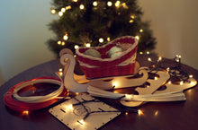 Load image into Gallery viewer, Christmas DIY Basketry Kit | Santa's Sleigh - Festive | Rattan/Cane, Make Your Own | WonderWeaver Design | Craft Kit | Christmas Decoration