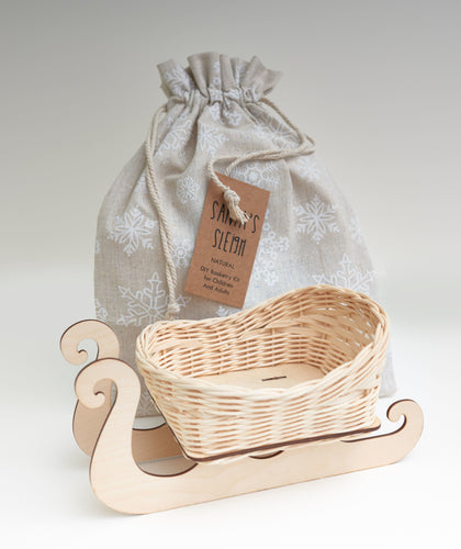 DIY Santa's Sleigh Craft Kit - Make Your Own Rattan Christmas Decoration | Fun Holiday Activity