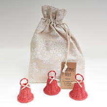 Load image into Gallery viewer, Christmas DIY Basketry Kit | Bells - Festive | Rattan/Cane, Make Your Own | WonderWeaver Design | Kid's Craft | Christmas Carft | Ornament