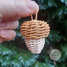 Load image into Gallery viewer, Mini Rattan Acorn | Autumn/Christmas Decor | WonderWeaver Design | Handmade | Handwoven | Hand-dyed