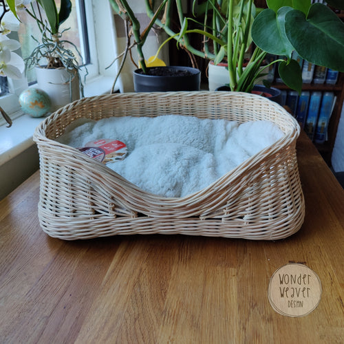 Rattan Pet Bed for Kitten or Puppy - Limited Edition | Handmade