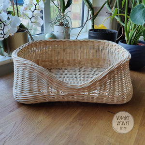 Rattan Pet Bed for Kitten or Puppy - Limited Edition | Handmade
