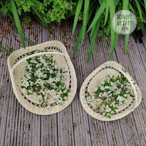 Rattan/Wicker Flower Gathering Basket | Small | Summer Decor | WonderWeaver Design | Handmade