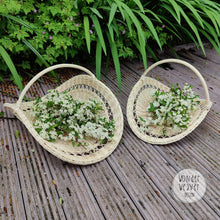 Load image into Gallery viewer, Rattan/Wicker Flower Gathering Basket | Small | Summer Decor | WonderWeaver Design | Handmade