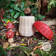 Load image into Gallery viewer, Mushroom Basket with hand-dyed lid | Handmade