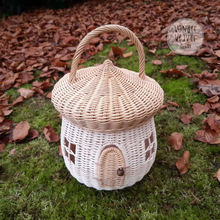 Load image into Gallery viewer, Rattan/Wicker Acorn House Bag | Handmade | Hand-dyed | Limited Edition