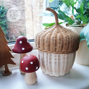 Acorn Basket with hand-dyed lid | Handmade