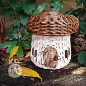 Rattan/Wicker Mushroom House | Handmade | Hand-dyed | Limited Edition