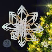 Load image into Gallery viewer, Christmas Ornament Scandinavian Star | Natural Rattan/Wicker Decoration | WonderWeaver Design | Christmas Decoration | Tree Topper